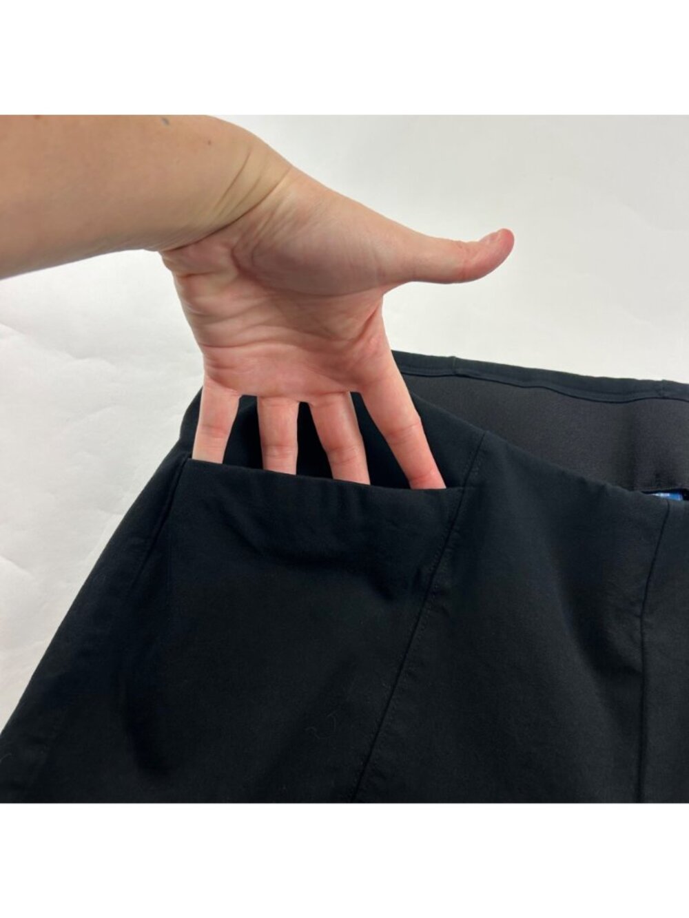 Old Navy Black Stretch Canvas High Rise Wide Leg Pixie Pant XL - Picture 3 of 8